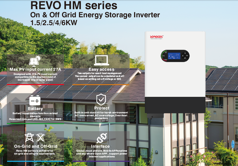 REVO HM Series 1.5-6KW Hybrid Solar Energy Storage Inverter