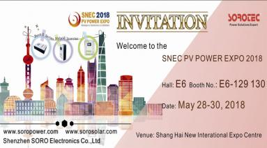 Welcome to visit us at the SNEC PV POWER EXPO 2018
