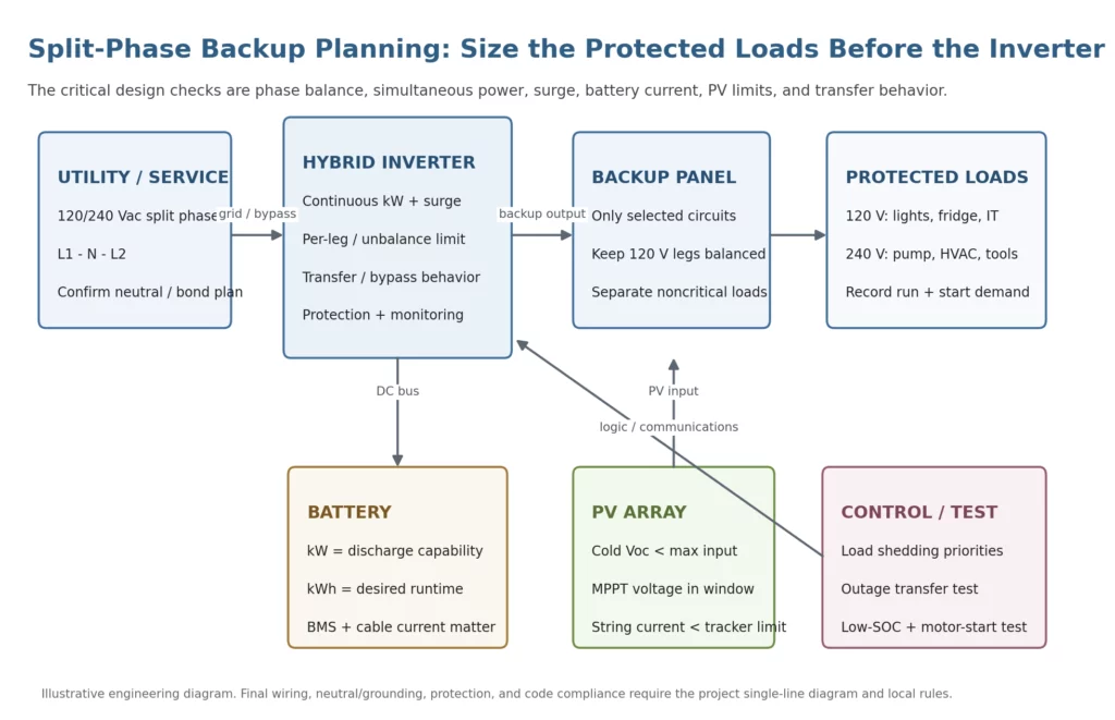 How Should Installers Plan Split-Phase Backup Loads Before Choosing an Inverter